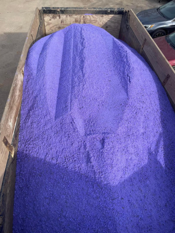 Purple Treated Road Salt from Ice Melt Milwaukee